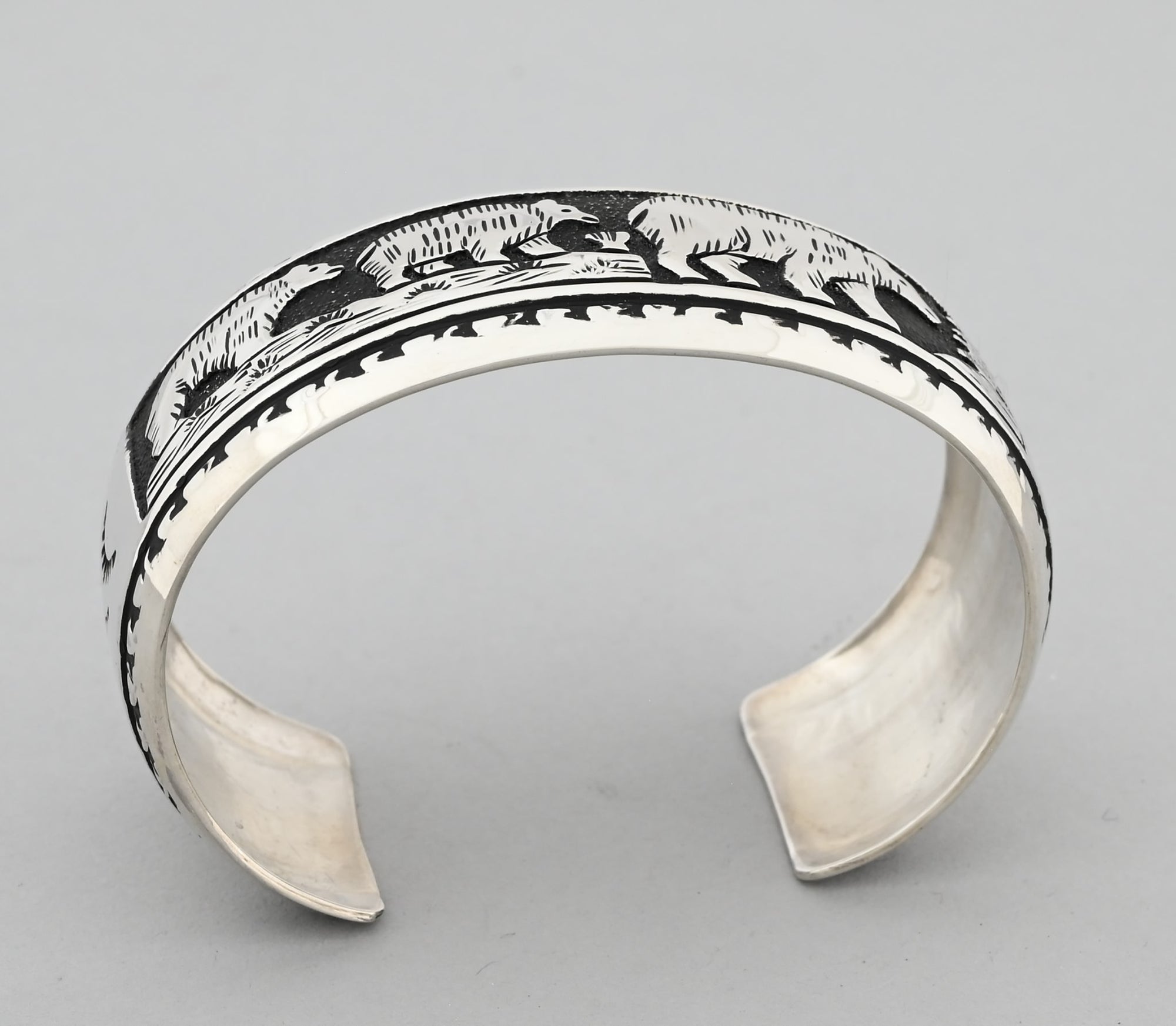 Bracelet with Mama Bear and Two Cubs by Rosalita Singer