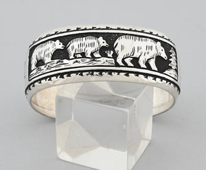 Bracelet with Mama Bear and Two Cubs by Rosalita Singer