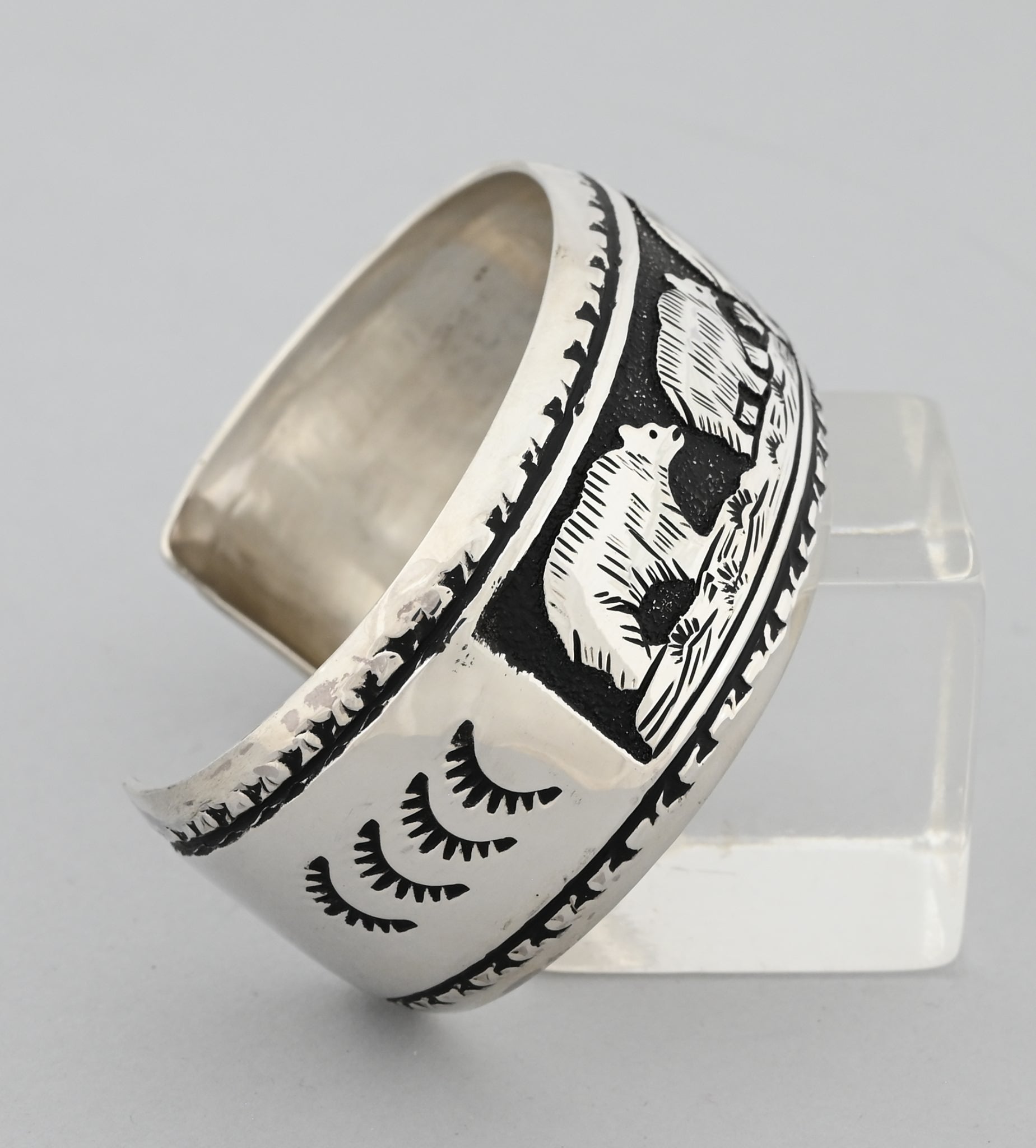 Bracelet with Mama Bear and Two Cubs by Rosalita Singer