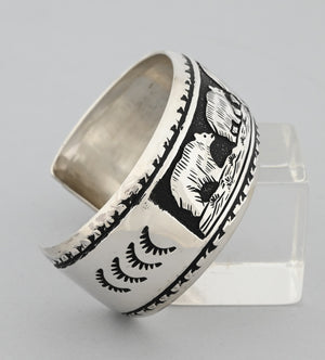 Bracelet with Mama Bear and Two Cubs by Rosalita Singer