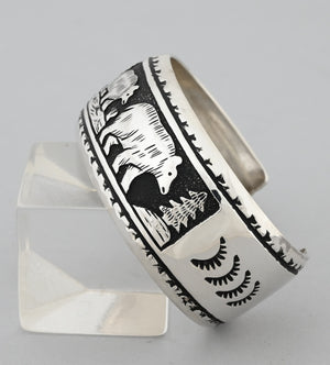 Bracelet with Mama Bear and Two Cubs by Rosalita Singer