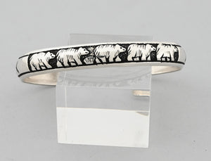 Bracelet with Five Bears by Rosalita Singer