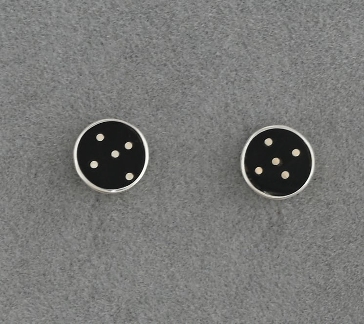 Earrings with Round Studs by Jimmy Poyer