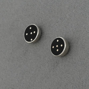 Earrings with Round Studs by Jimmy Poyer