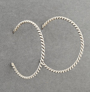 Hoop Earrings with Twisted Wire by Ben Tahe