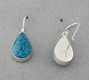 Earrings with Shattuckite by Elsie Armstrong