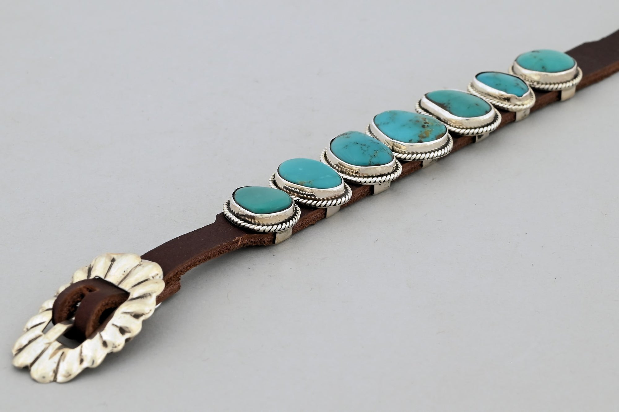 Concho Bracelet with Turquoise by Bonnie Wille