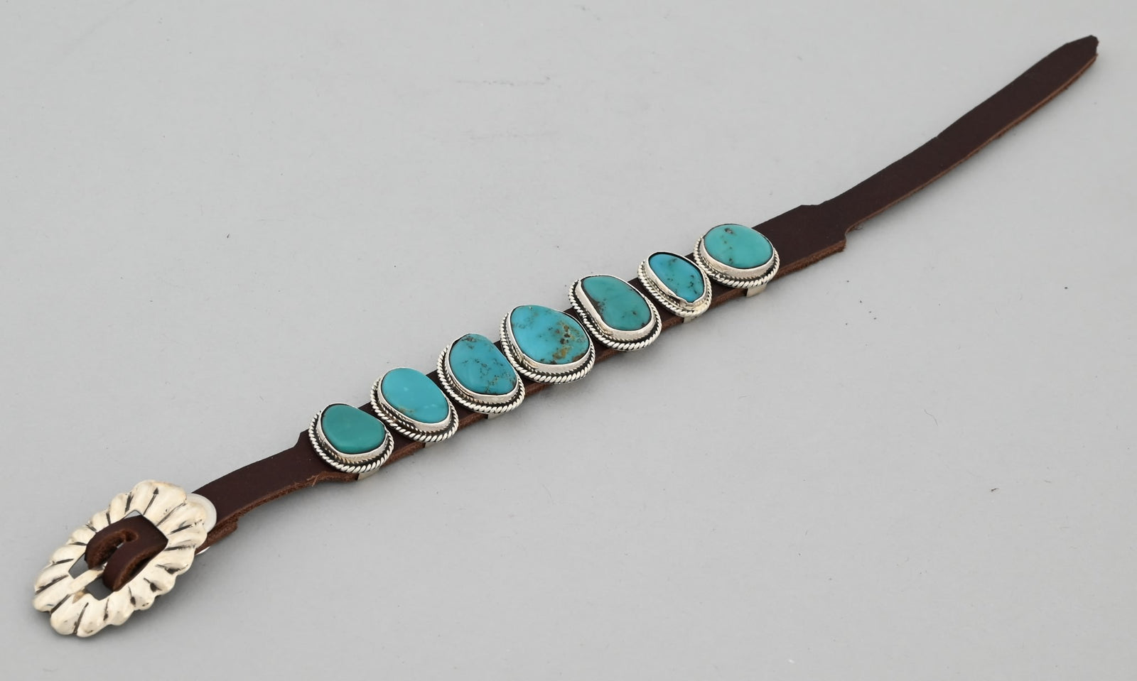 Concho Bracelet with Turquoise by Bonnie Wille