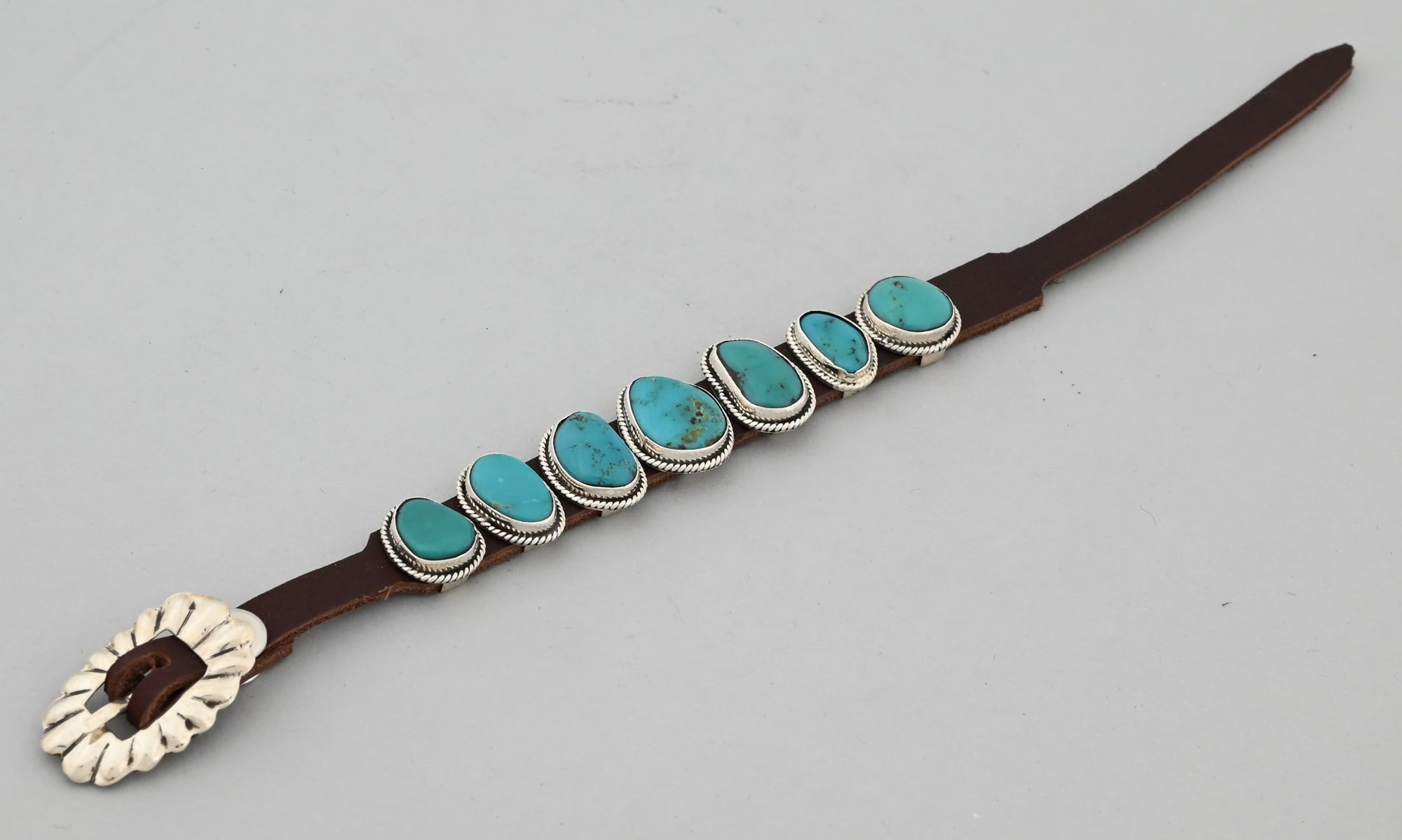 Concho Bracelet with Turquoise by Bonnie Wille