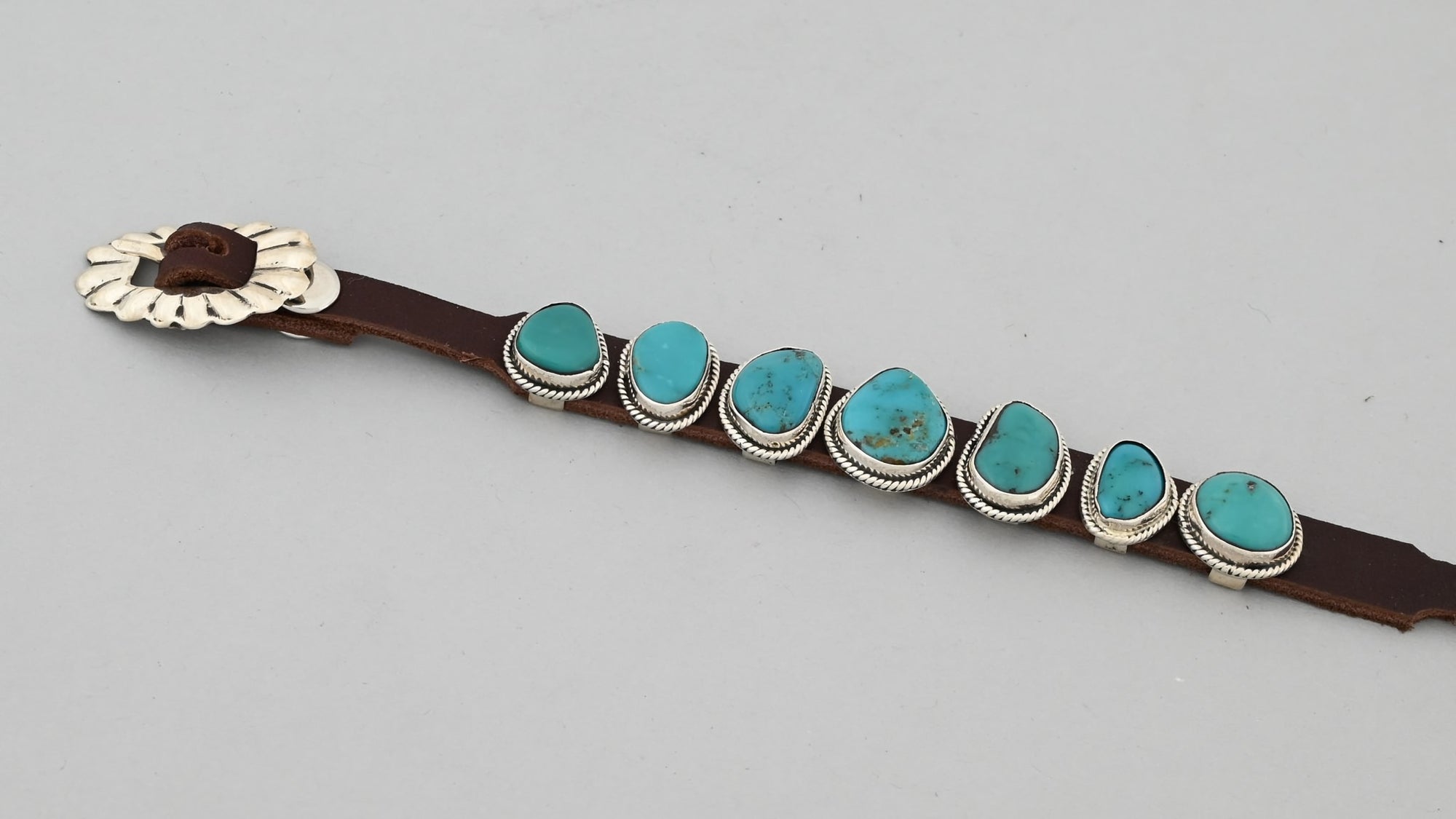 Concho Bracelet with Turquoise by Bonnie Wille
