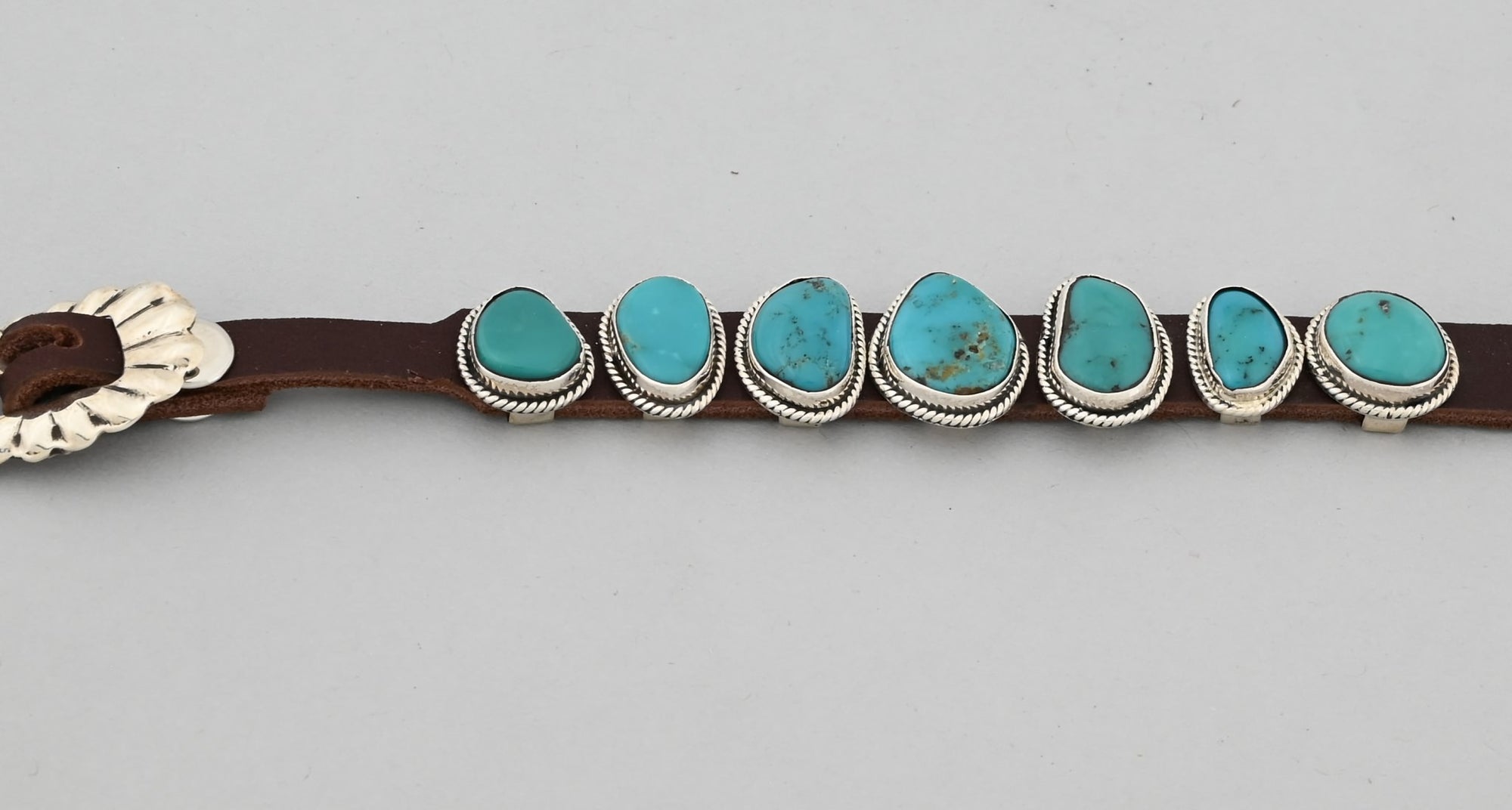 Concho Bracelet with Turquoise by Bonnie Wille