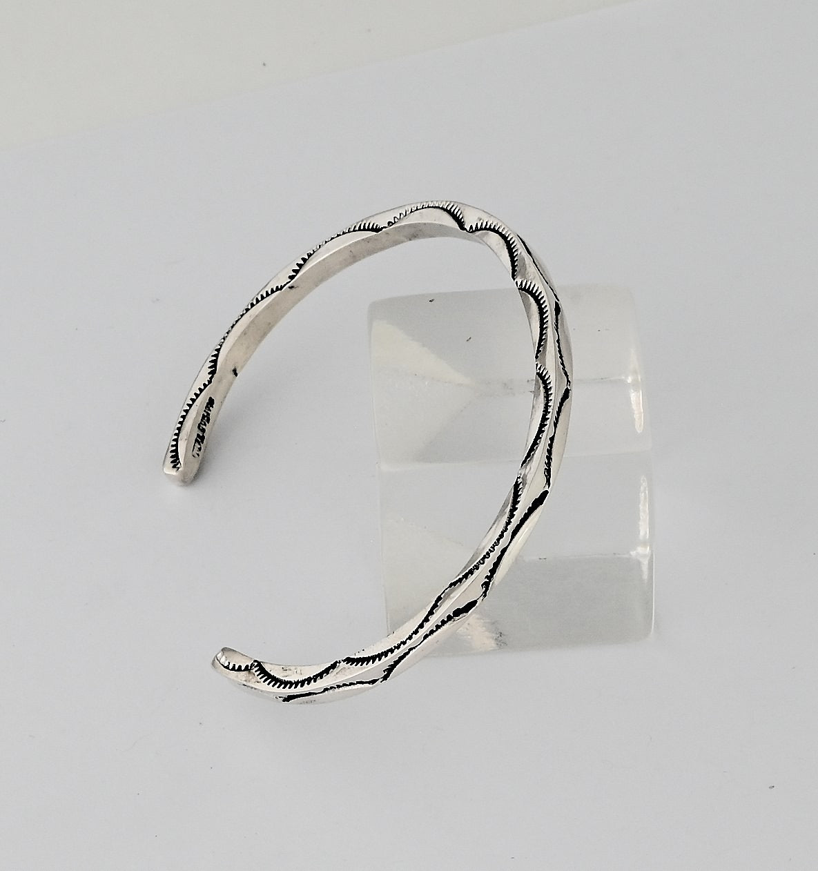 Bracelet (Large Size) with Square Wire Cuff by Ben Tahe