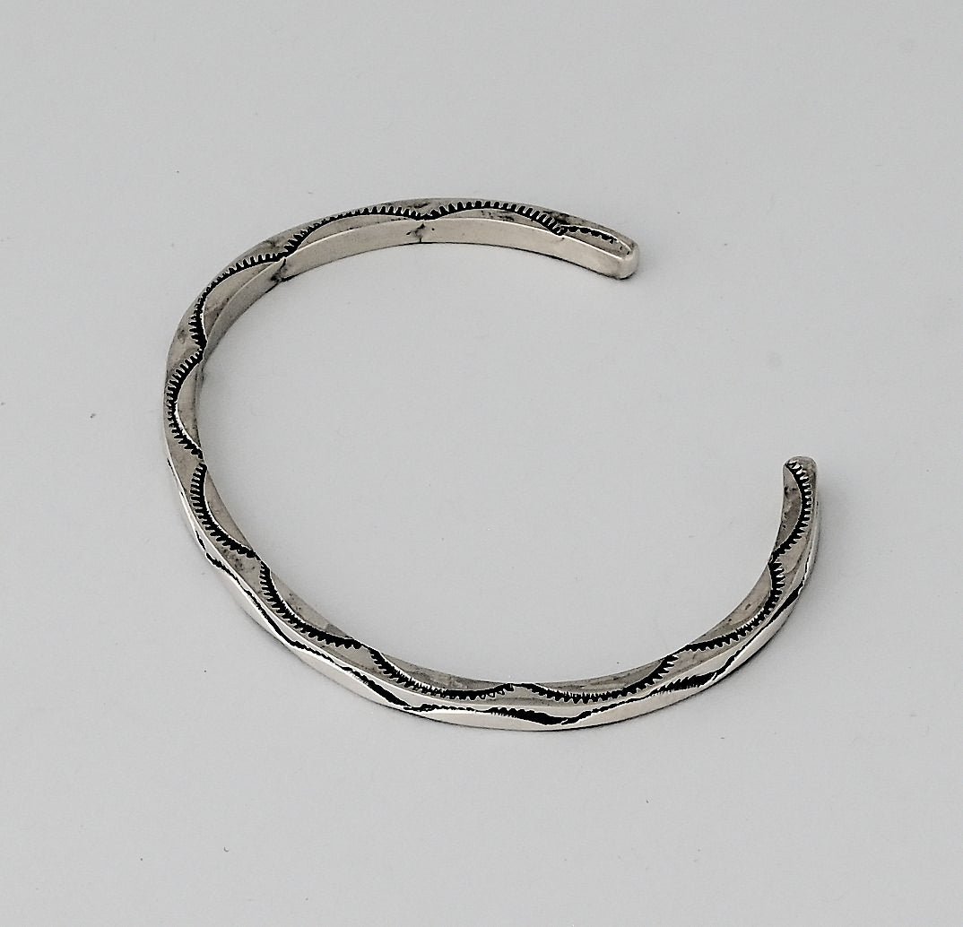 Bracelet (Large Size) with Square Wire Cuff by Ben Tahe