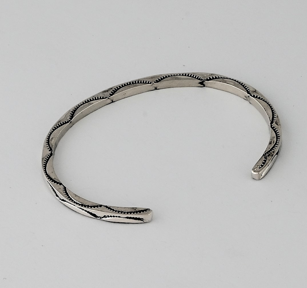 Bracelet (Large Size) with Square Wire Cuff by Ben Tahe