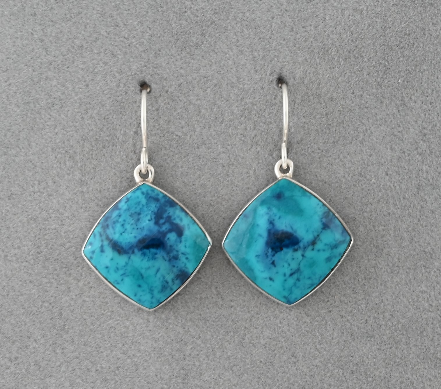 Earrings with Shattuckite by Cathy Webster