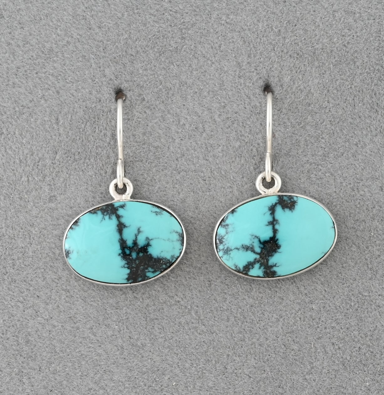 Earrings with Cloud Mountain Turquoise by Elsie Armstrong