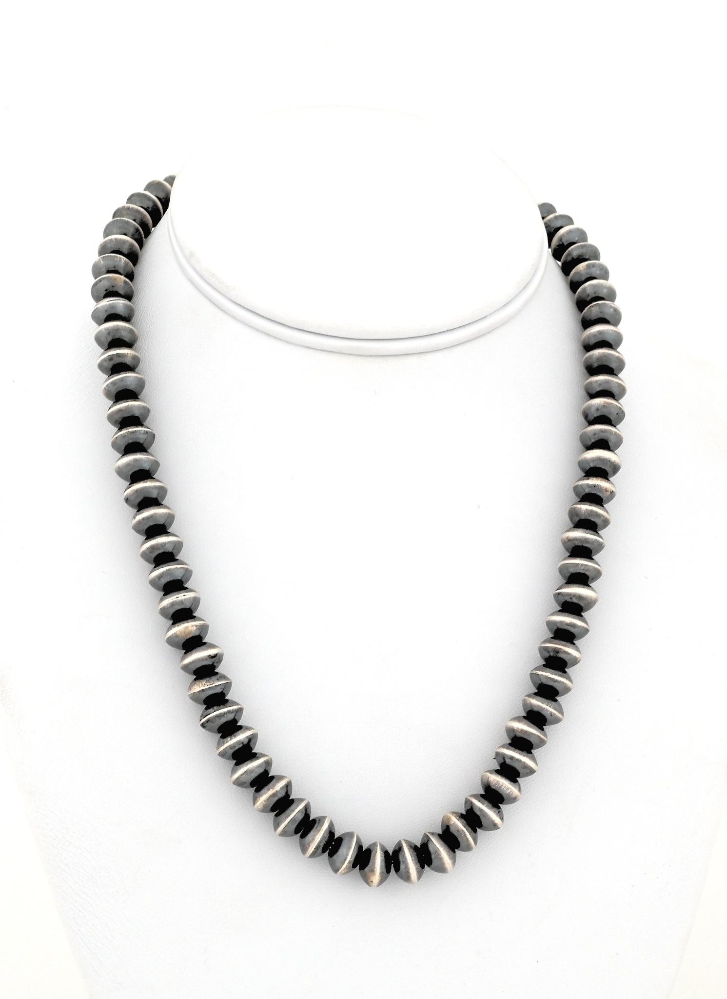 Necklace with Sterling Silver Navajo Pearls by Sophie Largo