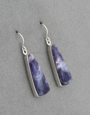 Earrings with Morado Opal by Sheryl Martinez