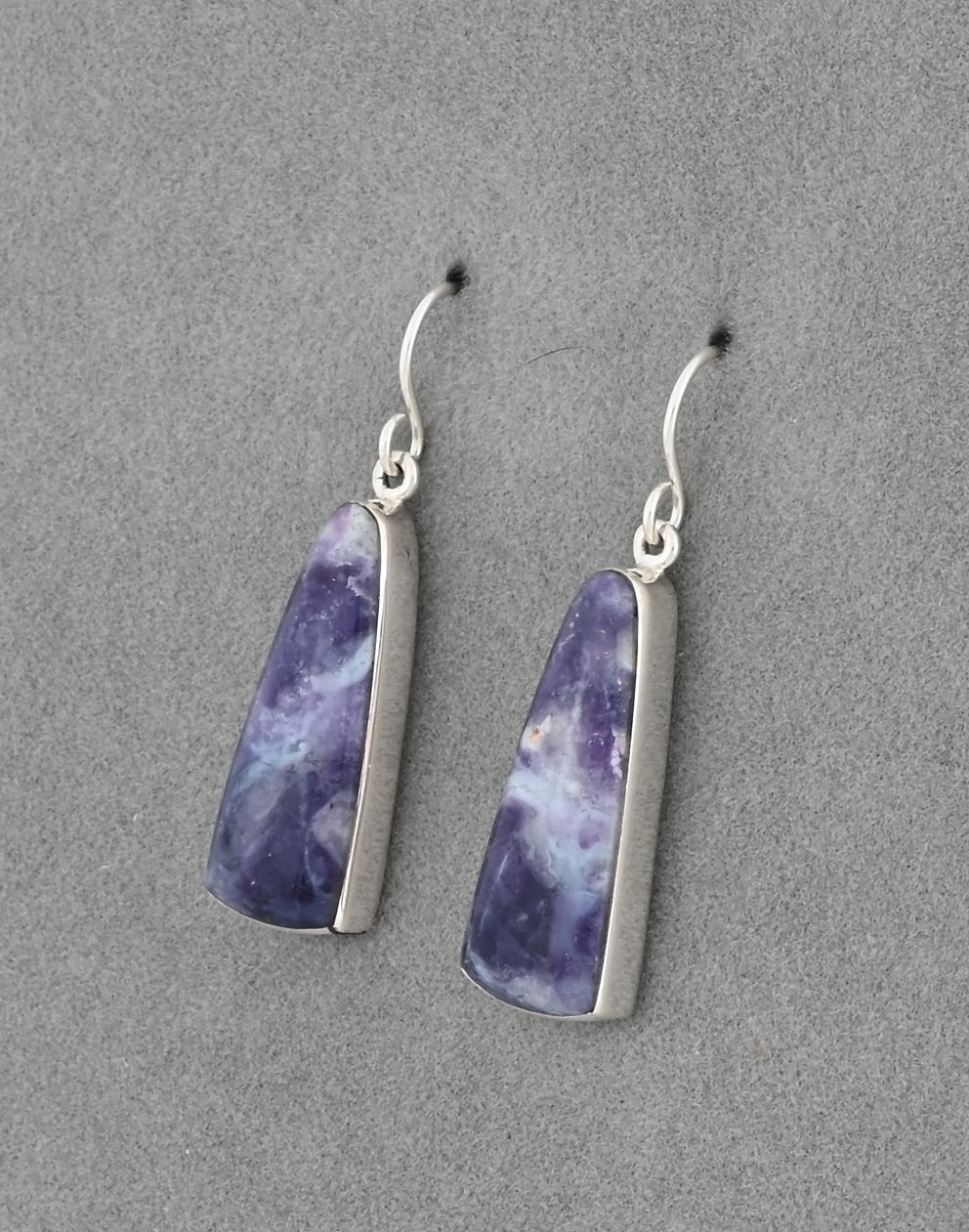 Earrings with Morado Opal by Sheryl Martinez