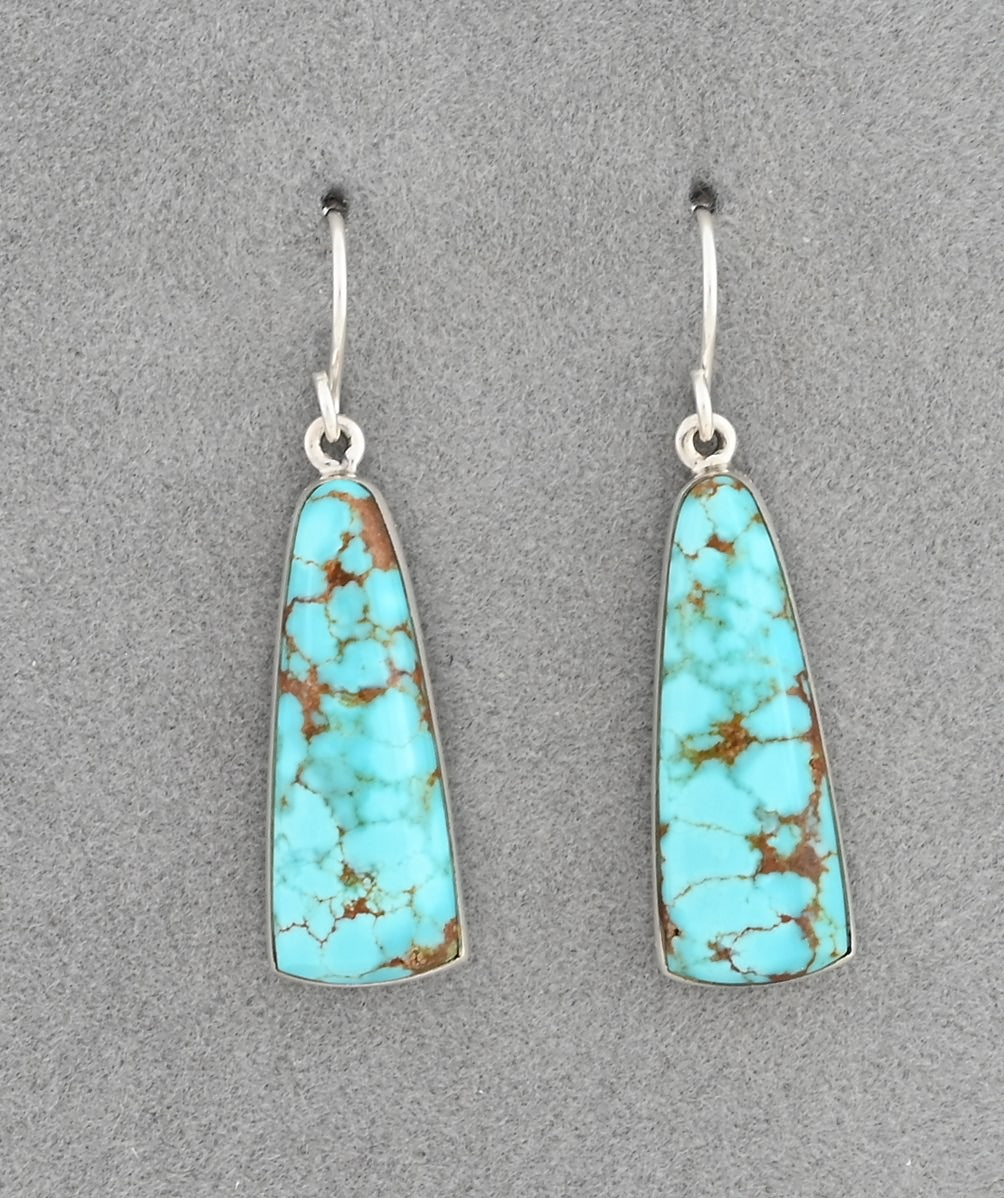 Earrings with #8 Turquoise by Sheryl Martinez