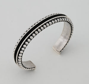 Bracelet, Sterling Silver Cuff Bracelet by Tom Hawk