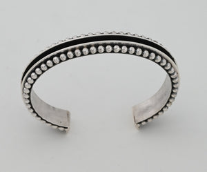 Bracelet, Sterling Silver Cuff Bracelet by Tom Hawk