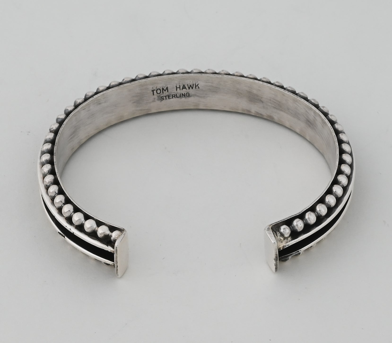 Bracelet, Sterling Silver Cuff Bracelet by Tom Hawk