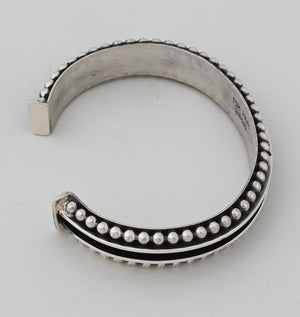 Bracelet, Sterling Silver Cuff Bracelet by Tom Hawk