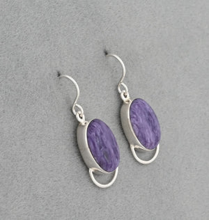 Earrings with Charoite by Cathy Webster