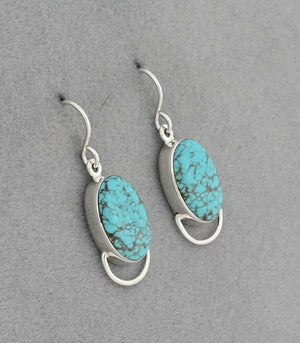 Earrings with #8 Turquoise by Cathy Webster