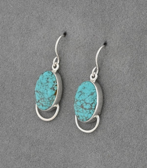 Earrings with #8 Turquoise by Cathy Webster