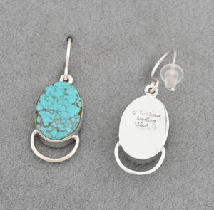 Earrings with #8 Turquoise by Cathy Webster