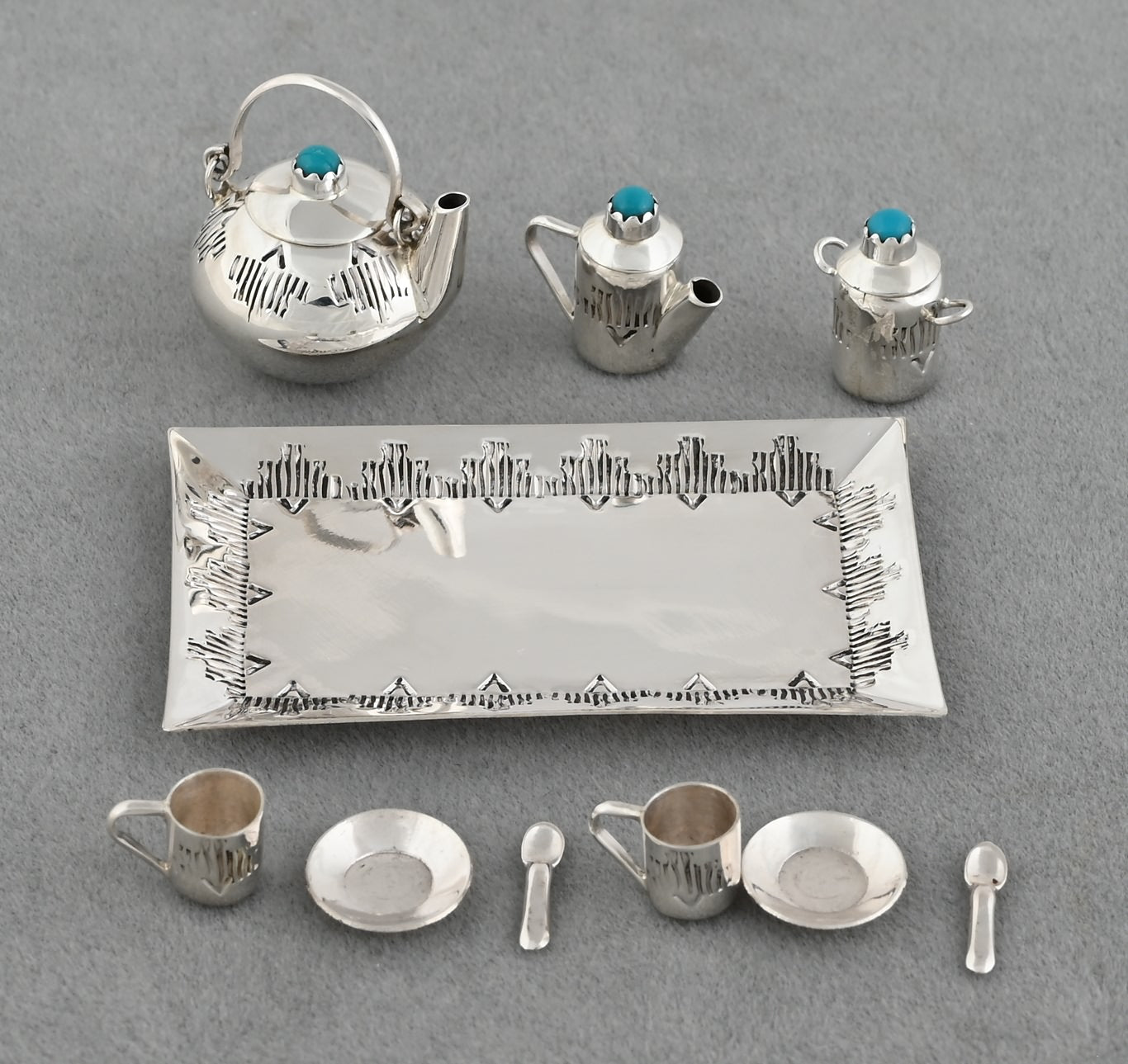 Doll House Size Miniature Tea Set by Wesley Whitman