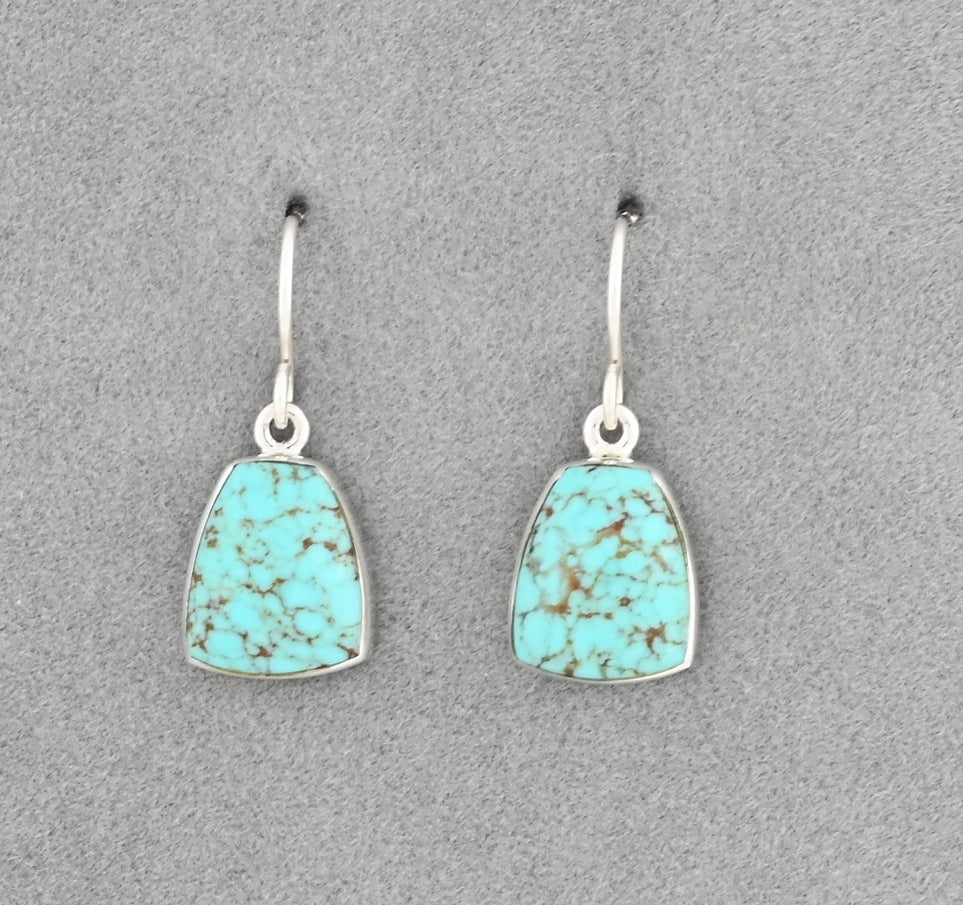 Earrings with #8 Turquoise by Elsie Armstrong