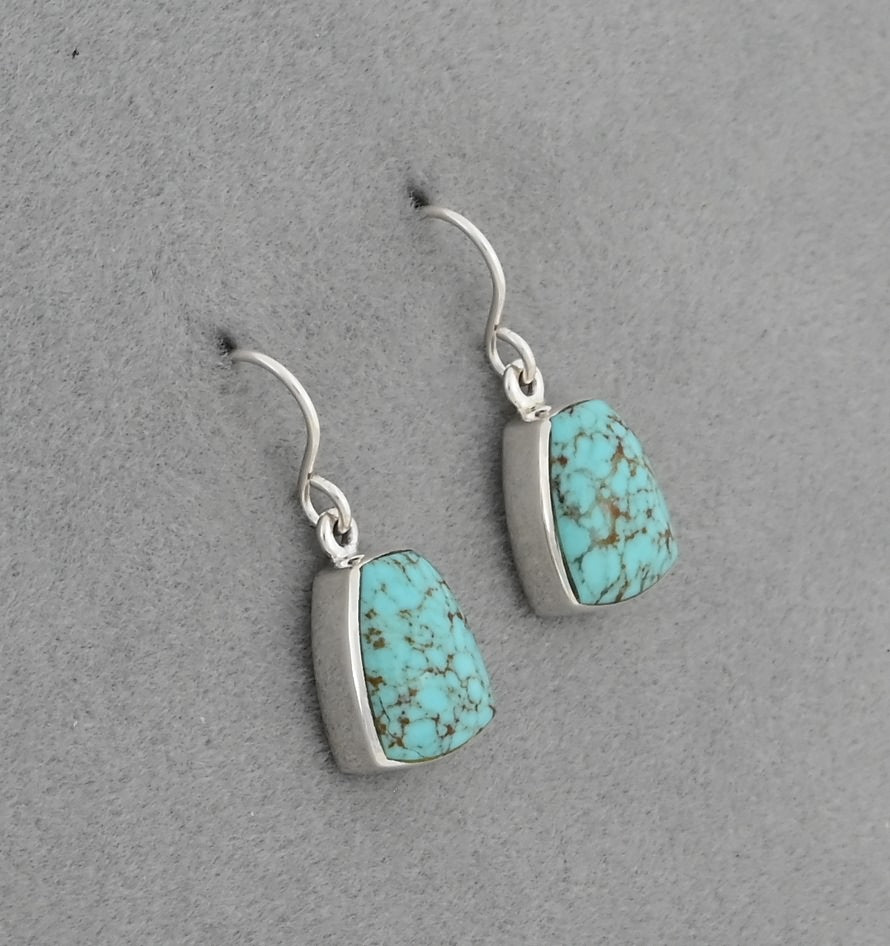 Earrings with #8 Turquoise by Elsie Armstrong