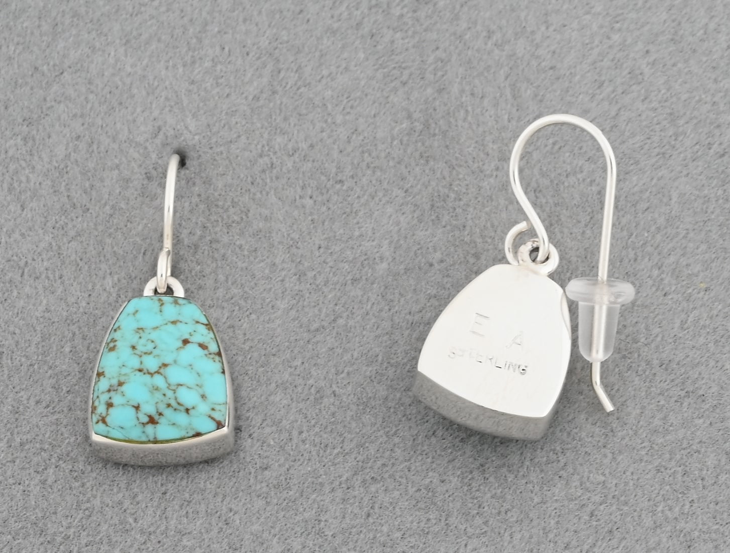 Earrings with #8 Turquoise by Elsie Armstrong