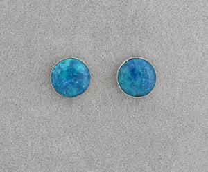 Earrings with Shattuckite by Nikoli Ashley