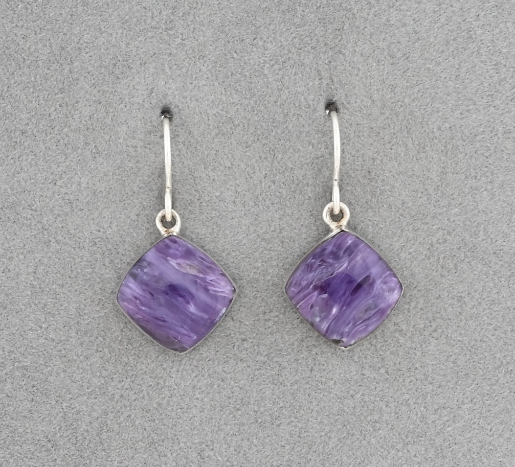 Earrings with Charoite by Cathy Webster