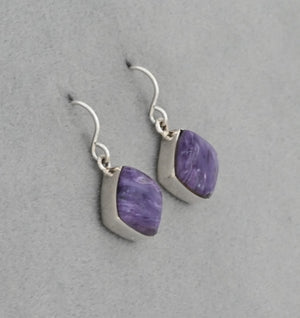 Earrings with Charoite by Cathy Webster