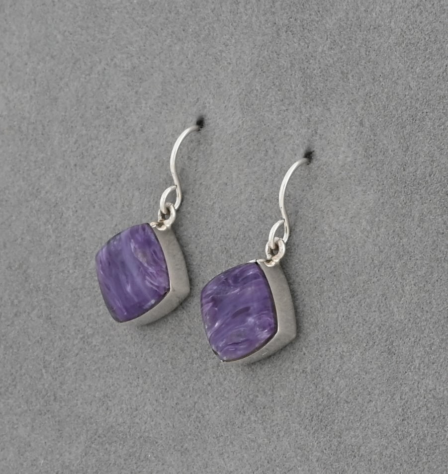 Earrings with Charoite by Cathy Webster