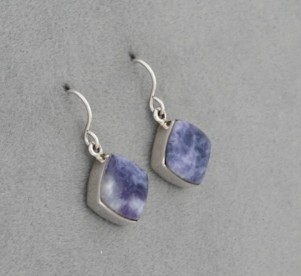 Earrings with Morado Opal by Cathy Webster