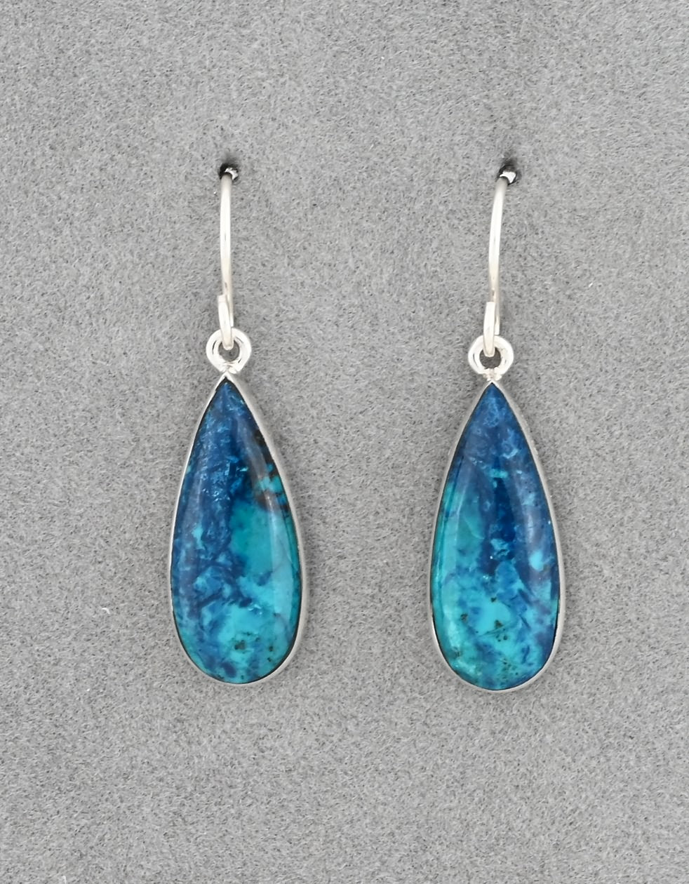 Earrings with Shattuckite by Cathy Webster