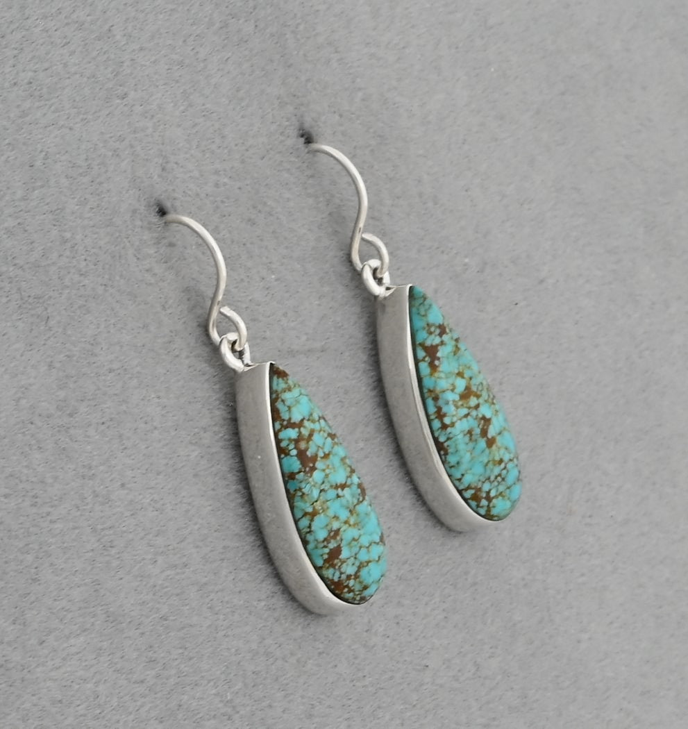 Earrings with #8 Turquoise by Cathy Webster