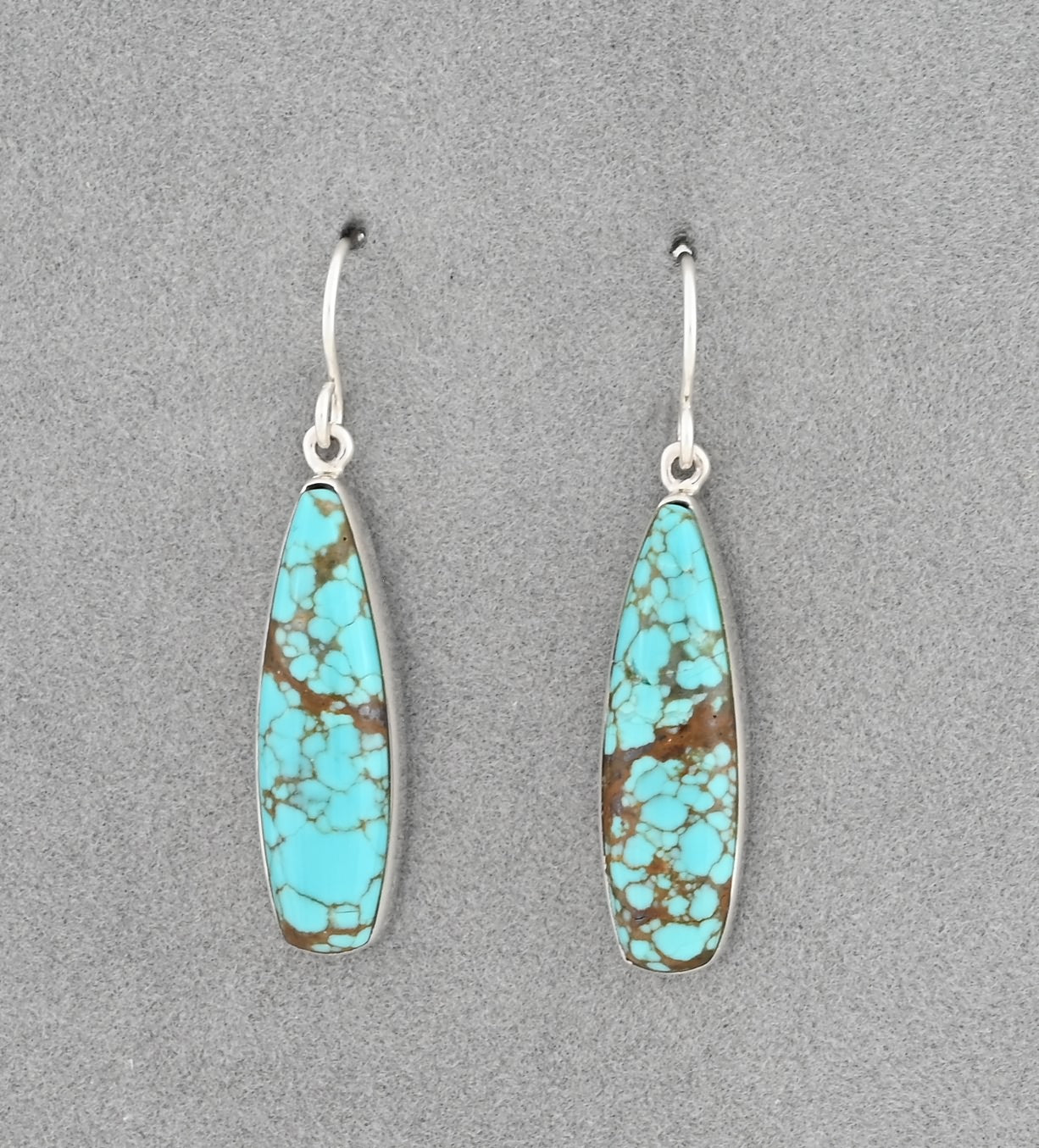 Earrings with #8 Turquoise by Sheryl Martinez