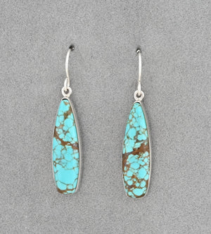 Earrings with #8 Turquoise by Sheryl Martinez