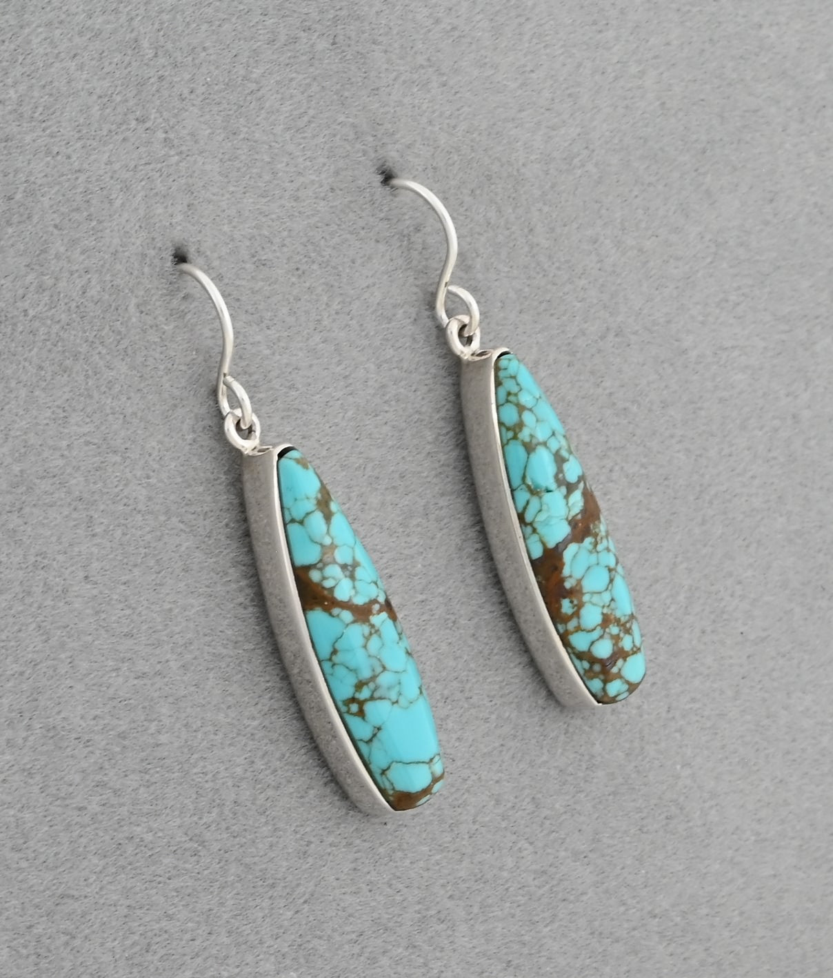 Earrings with #8 Turquoise by Sheryl Martinez