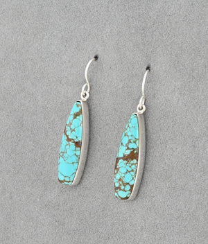 Earrings with #8 Turquoise by Sheryl Martinez