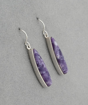 Earrings with Morado Opal by Sheryl Martinez