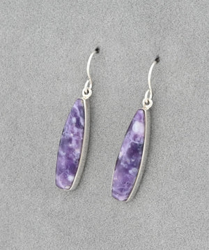 Earrings with Morado Opal by Sheryl Martinez