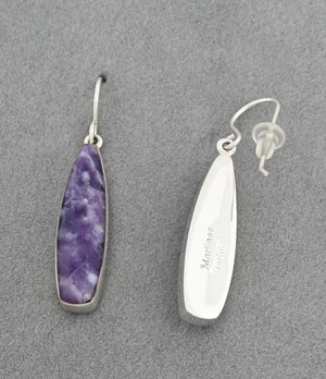 Earrings with Morado Opal by Sheryl Martinez